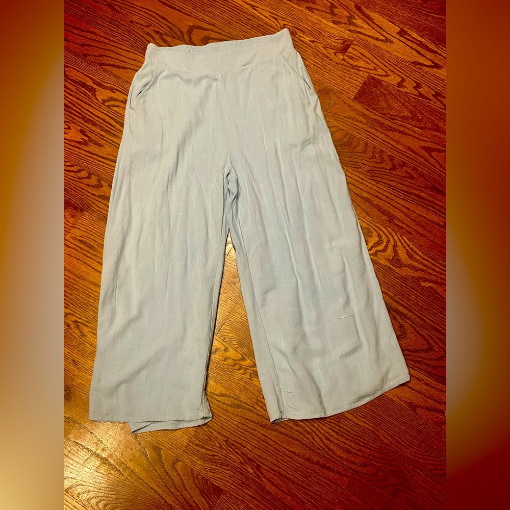 Sky blue Wide-Leg Pants